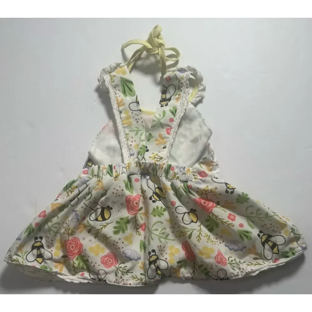 Busy Bee Smocks Bee Floral Halter Dress Toddler Girls 18M Cottagecore
